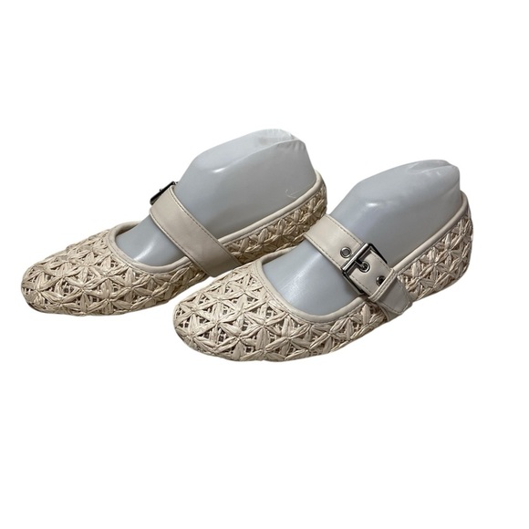 DV by Dolce Vita Mellie Maryjane Women’s Cream Woven Flats Sz-7.5 - Picture 4 of 5